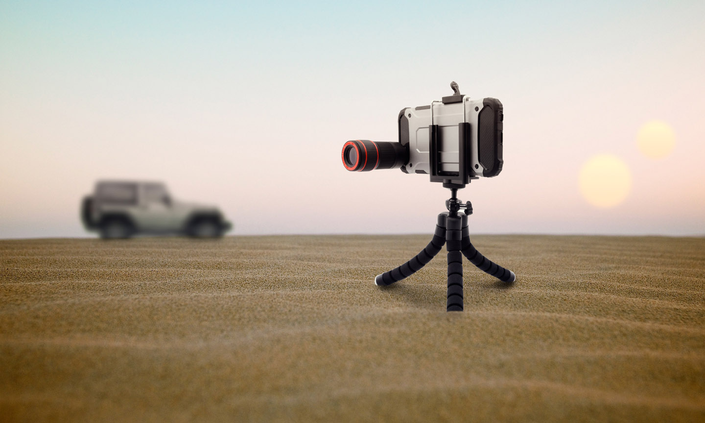 Tripod, case and lens promotion for Unotec.